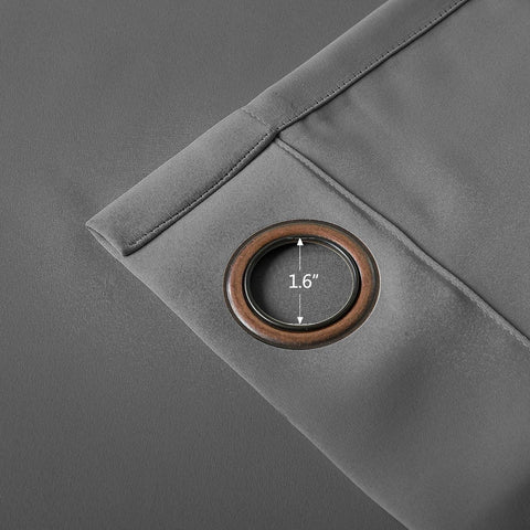Regal Flame Retardant Fire Resistant Curtains Thermal Insulated Blackout for Office, Hotel, School Grommet - Cololeaf