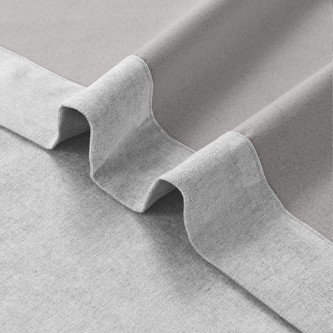 1041 100% Blackout Soft Chenille Linen Blend Curtain Grommet & 4 IN 1 (1 Panel)