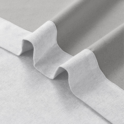 1041 100% Blackout Soft Chenille Linen Blend Curtain Grommet & 4 IN 1 (1 Panel)