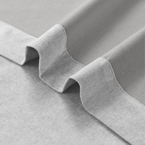 1041 100% Blackout Soft Chenille Linen Blend Curtain Pinch Pleat - Cololeaf -- #1 White