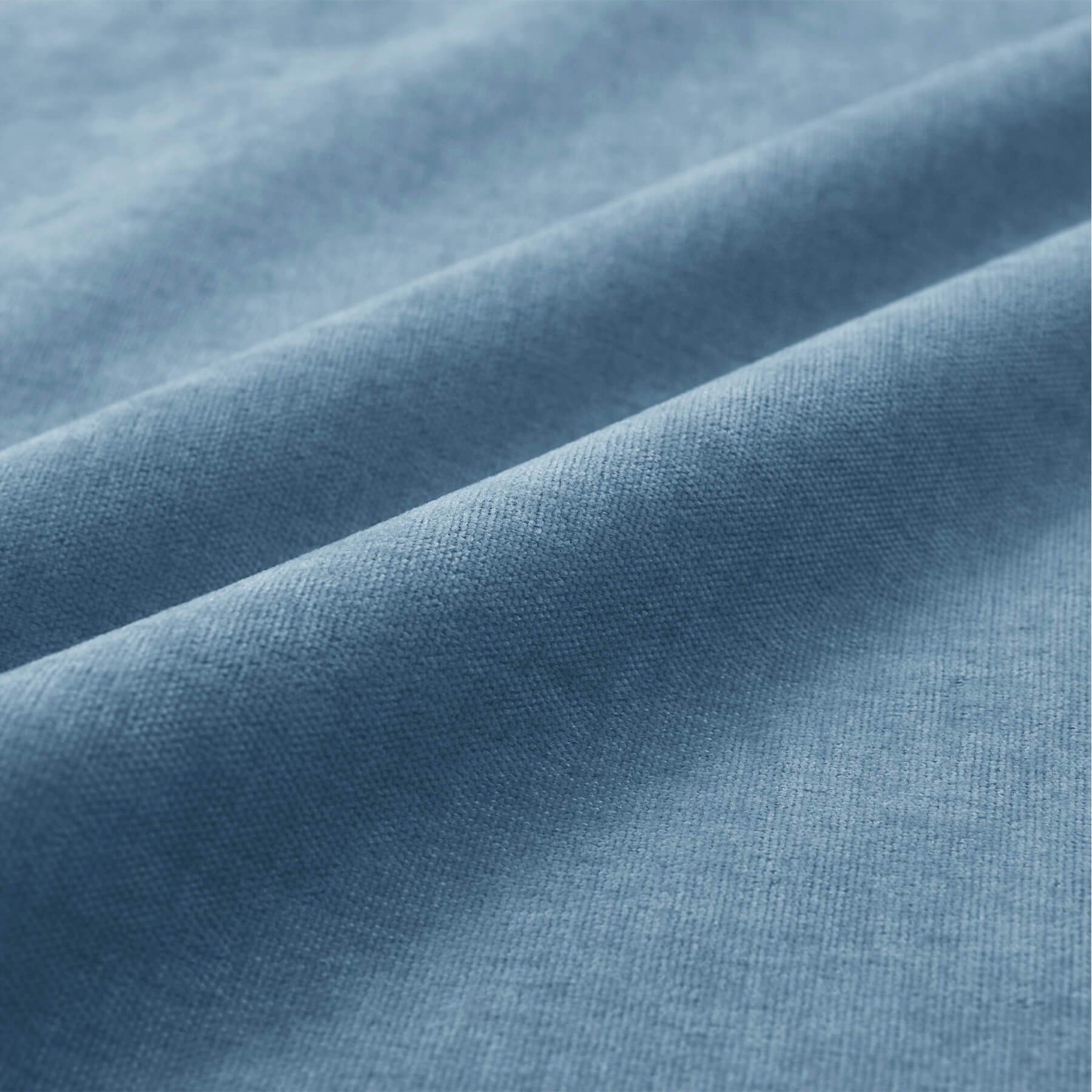 1041 100% Blackout Soft Chenille Linen Blend Curtain Pinch Pleat - Cololeaf -- #13 Ashtray Blue