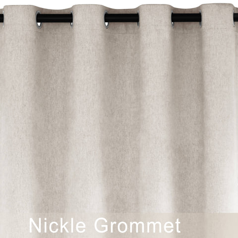 1041 100% Blackout Soft Chenille Linen Blend Curtain Grommet & 4 IN 1 (1 Panel)