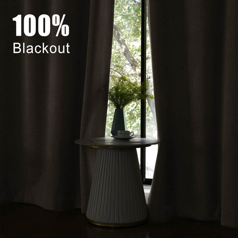 1041 100% Blackout Soft Chenille Linen Blend Curtain Pinch Pleat - Cololeaf -- #1 White