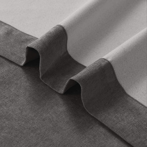 1041 100% Blackout Soft Chenille Linen Blend Curtain Grommet & 4 IN 1 (1 Panel)