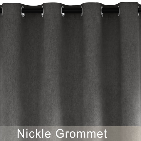 1041 100% Blackout Soft Chenille Linen Blend Curtain Grommet & 4 IN 1