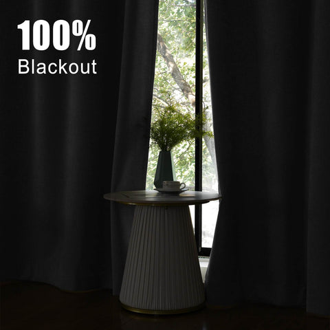 1041 100% Blackout Soft Chenille Linen Blend Curtain Pinch Pleat - Cololeaf -- #1 White