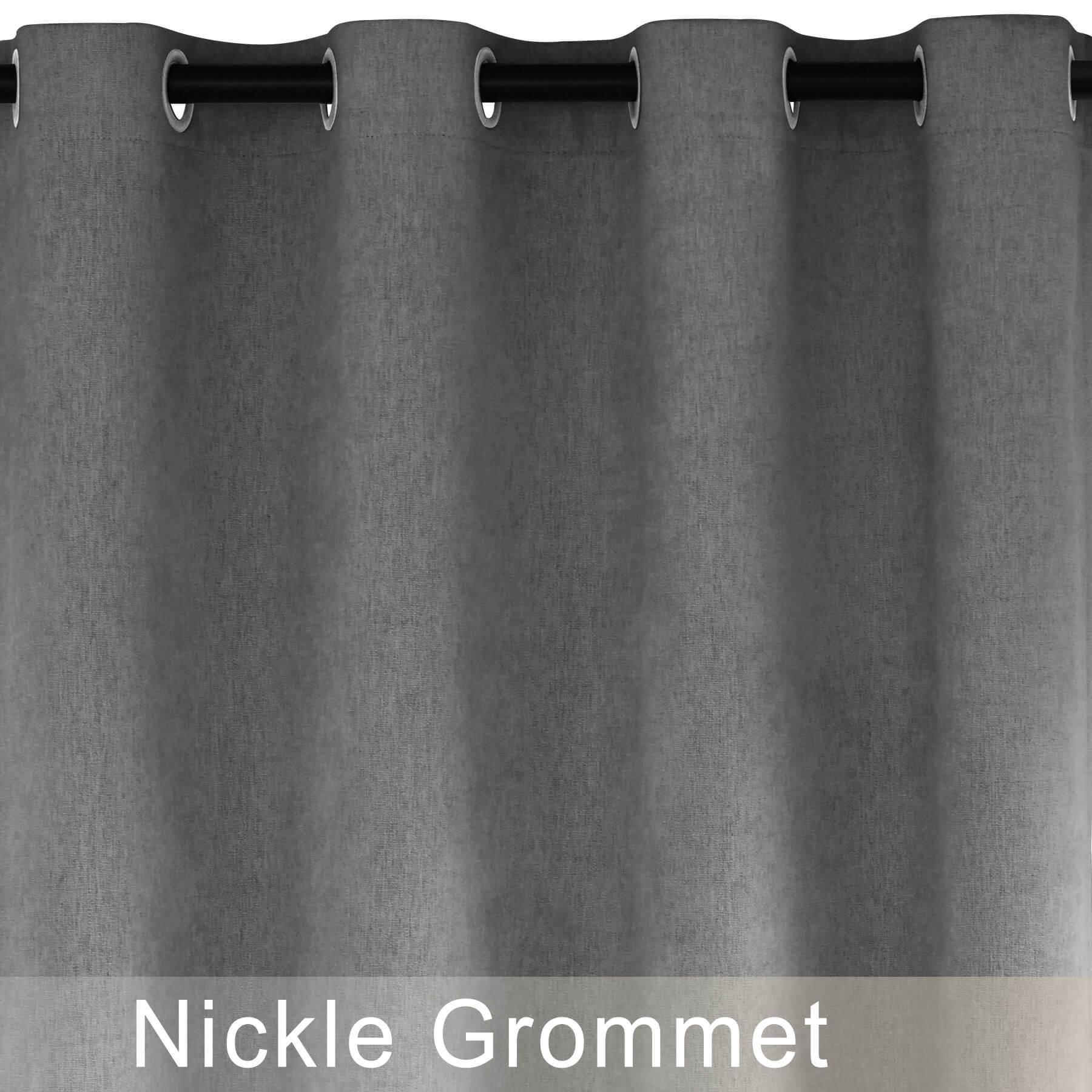1041 100% Blackout Soft Chenille Linen Blend Curtain Grommet & 4 IN 1 - Cololeaf -- #1 White