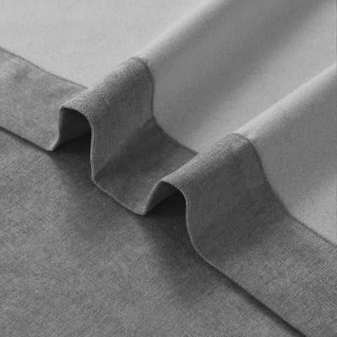 1041 100% Blackout Soft Chenille Linen Blend Curtain Pinch Pleat - Cololeaf -- #1 White