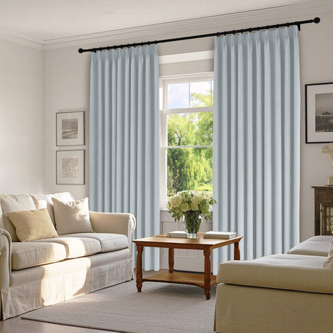 1041 100% Blackout Soft Chenille Linen Blend Curtain Pinch Pleat 1 Panel