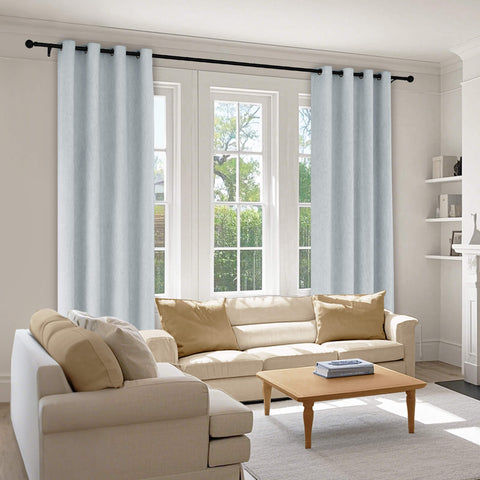 1041 100% Blackout Soft Chenille Linen Blend Curtain Grommet & 4 IN 1 (1 Panel)