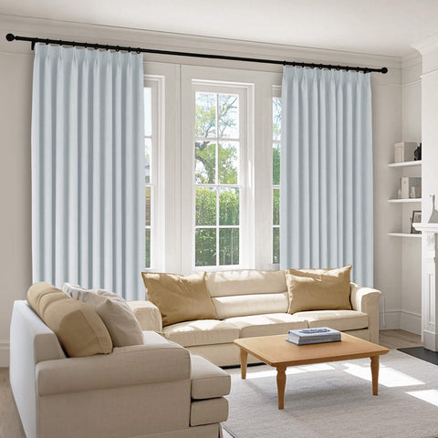 1041 100% Blackout Soft Chenille Linen Blend Curtain Pinch Pleat 1 Panel