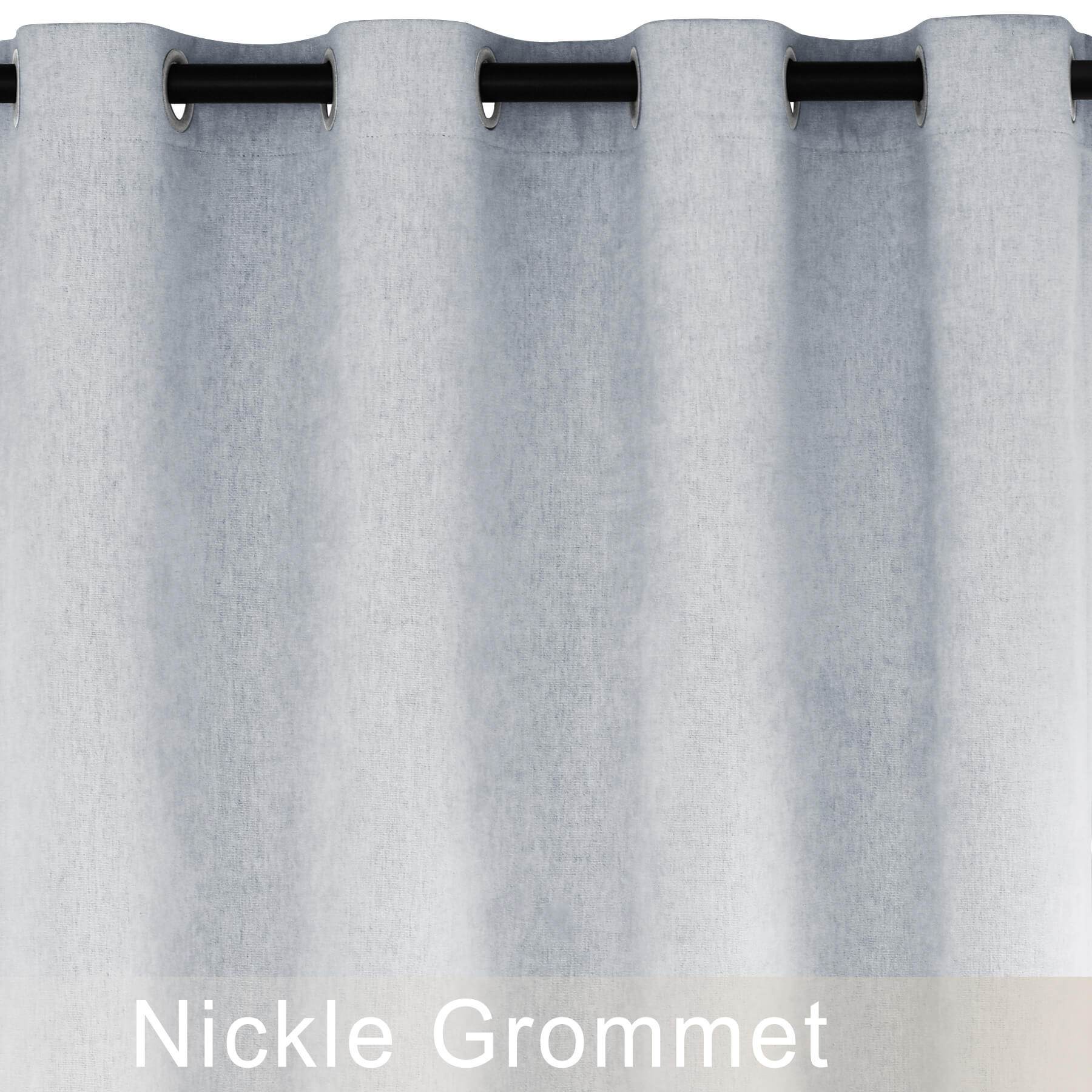 1041 100% Blackout Soft Chenille Linen Blend Curtain Grommet & 4 IN 1 - Cololeaf -- #1 White