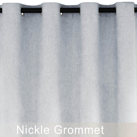 1041 100% Blackout Soft Chenille Linen Blend Curtain Grommet & 4 IN 1 - Cololeaf -- #1 White