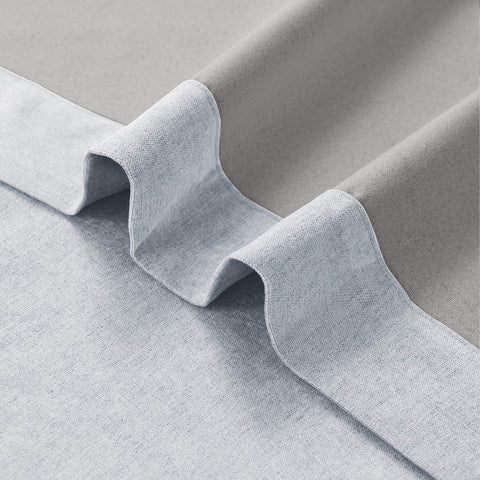 1041 100% Blackout Soft Chenille Linen Blend Curtain Grommet & 4 IN 1 (1 Panel)