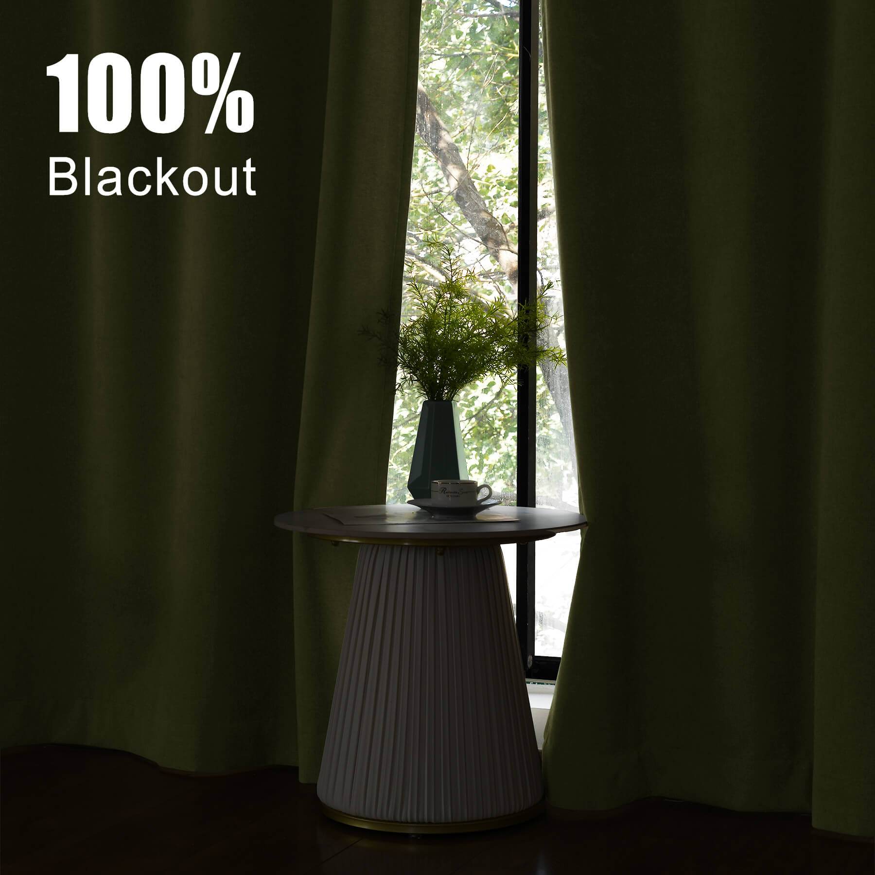 1041 100% Blackout Soft Chenille Linen Blend Curtain Pinch Pleat - Cololeaf -- #1 White