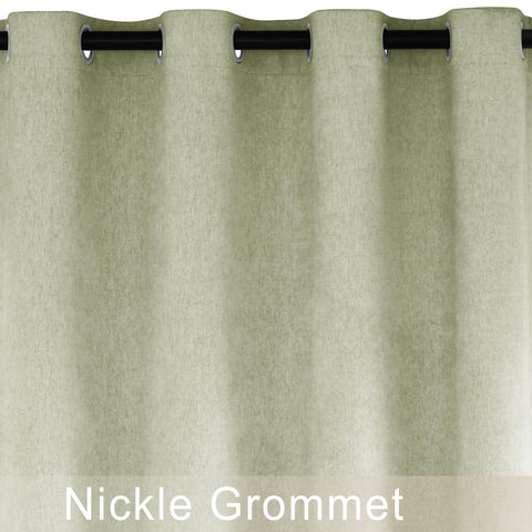 1041 100% Blackout Soft Chenille Linen Blend Curtain Grommet & 4 IN 1 - Cololeaf -- #1 White