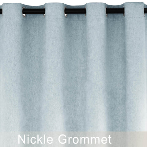 1041 100% Blackout Soft Chenille Linen Blend Curtain Grommet & 4 IN 1 - Cololeaf -- #1 White