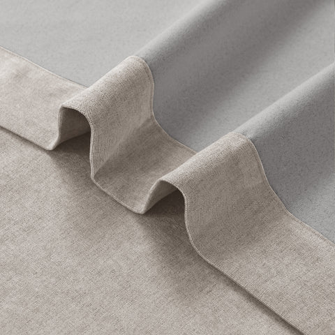 1041 100% Blackout Soft Chenille Linen Blend Curtain Pinch Pleat