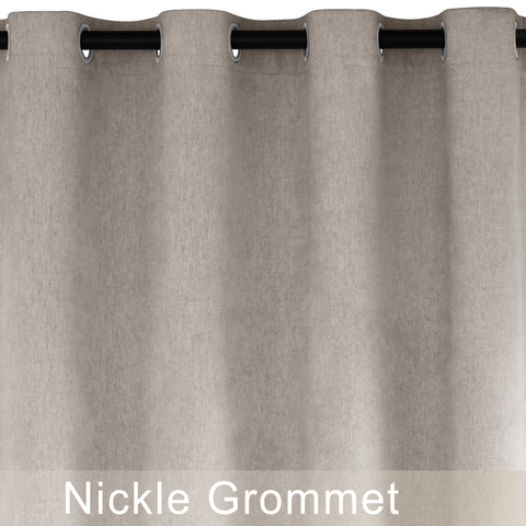 1041 100% Blackout Soft Chenille Linen Blend Curtain Grommet & 4 IN 1