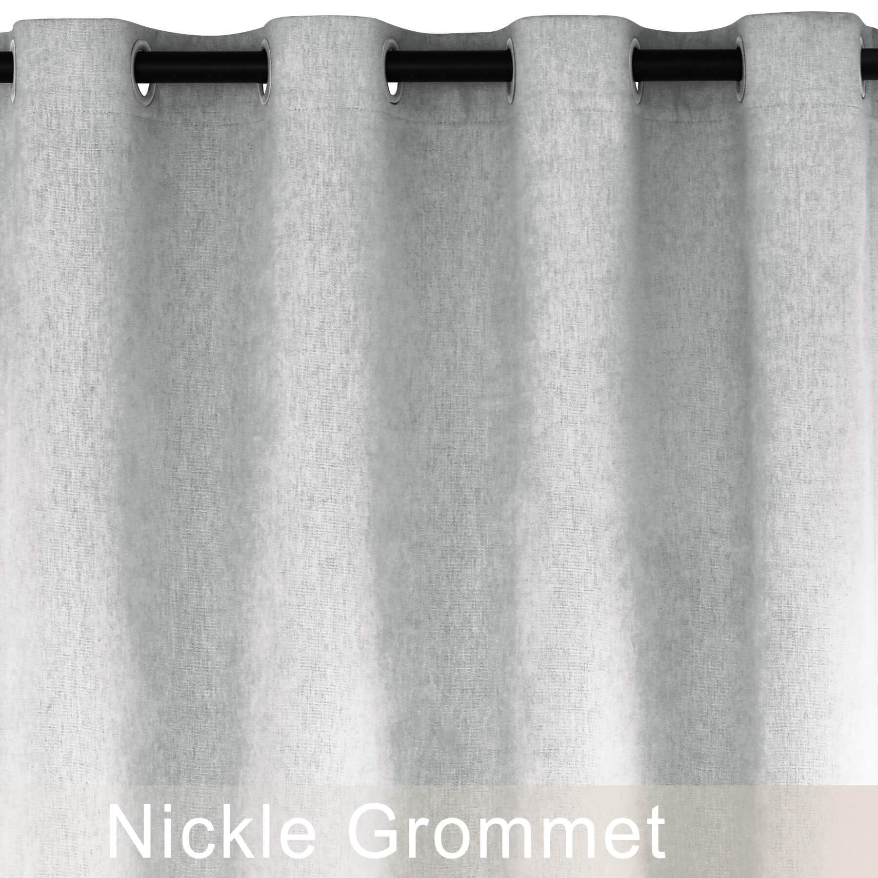 1041 100% Blackout Soft Chenille Linen Blend Curtain Grommet & 4 IN 1 - Cololeaf -- #1 White
