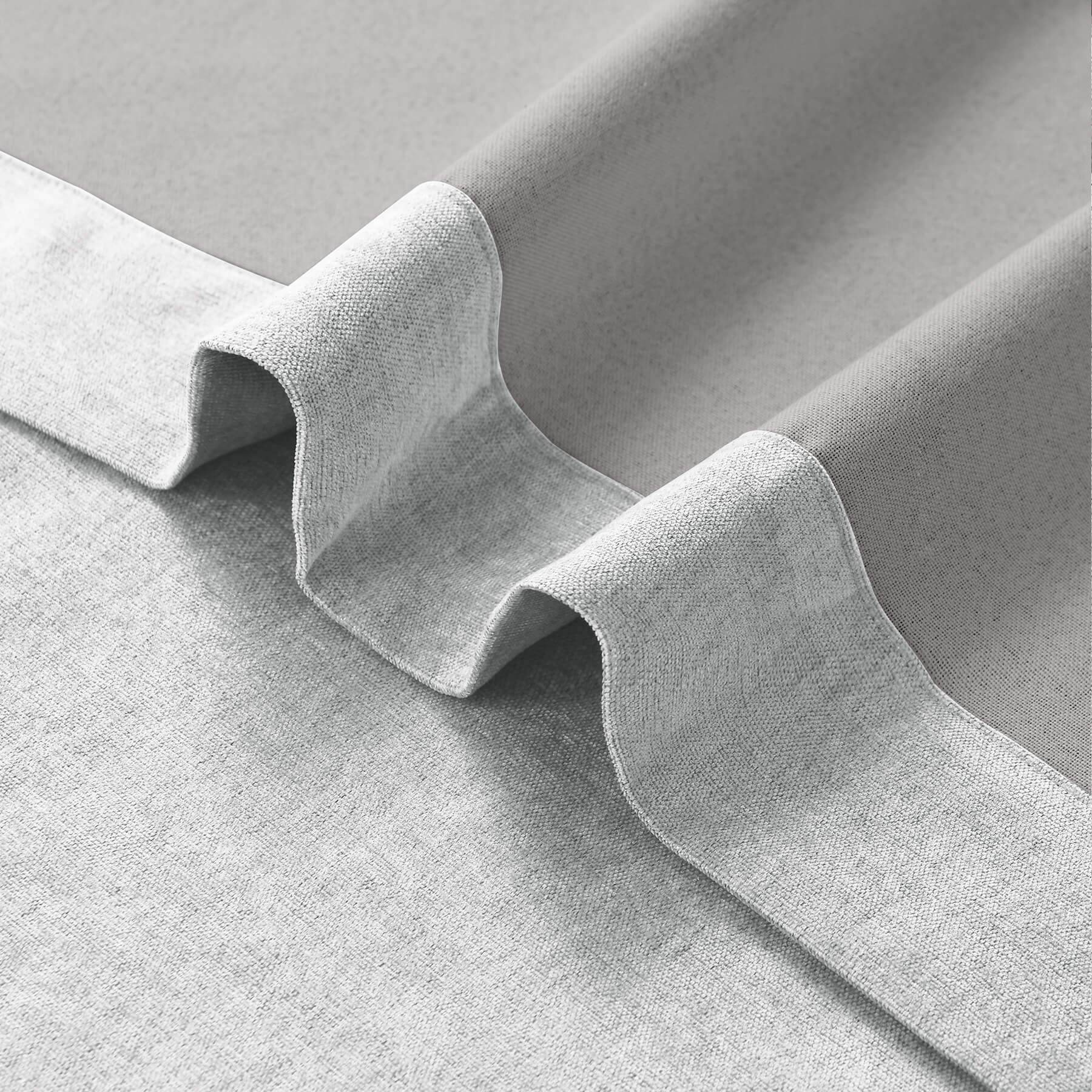 1041 100% Blackout Soft Chenille Linen Blend Curtain Pinch Pleat - Cololeaf -- #1 White