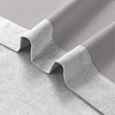 1041 100% Blackout Soft Chenille Linen Blend Curtain Grommet & 4 IN 1 (1 Panel)