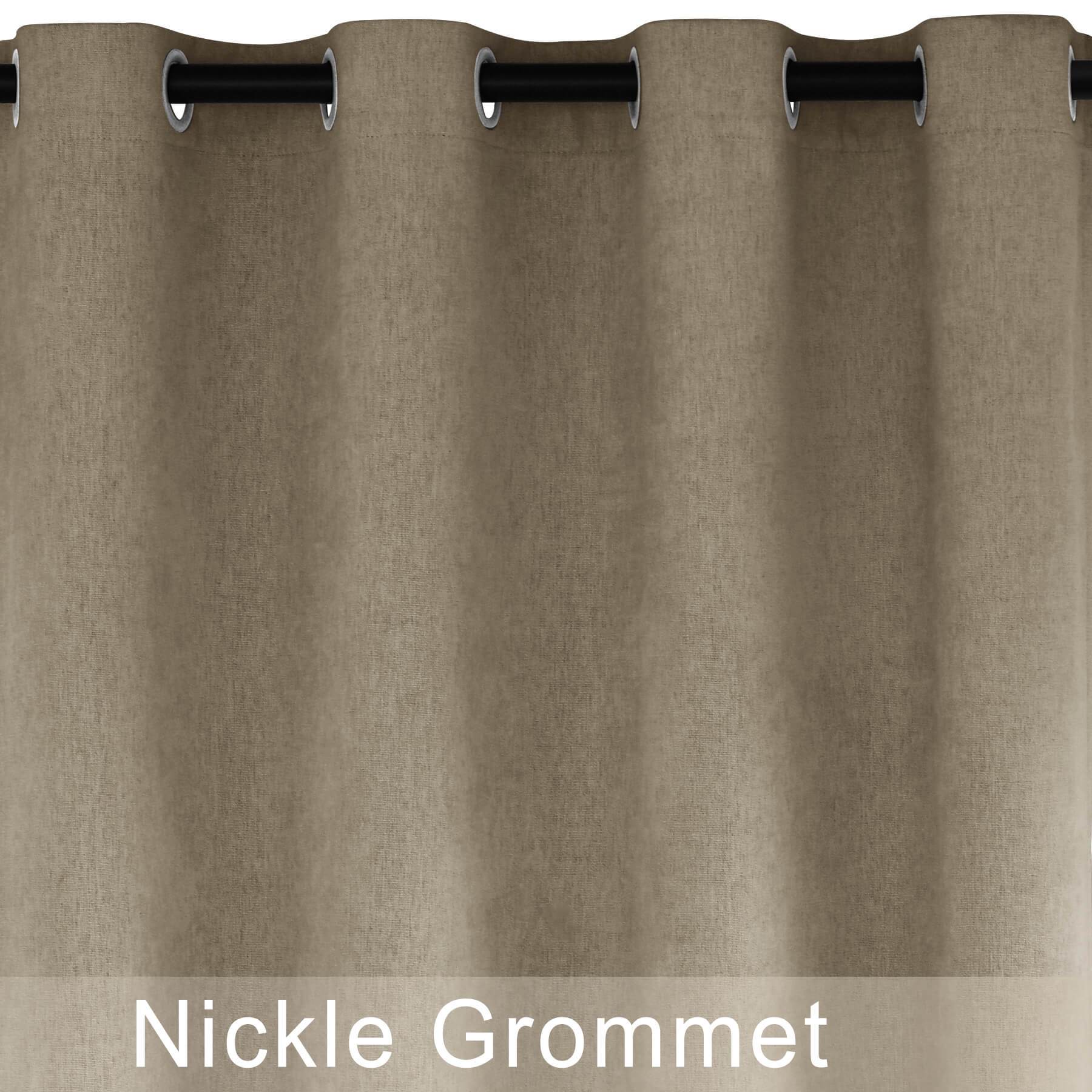 1041 100% Blackout Soft Chenille Linen Blend Curtain Grommet & 4 IN 1 - Cololeaf -- #1 White