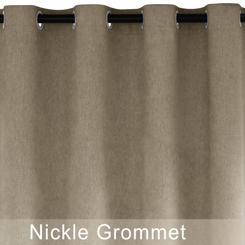 1041 100% Blackout Soft Chenille Linen Blend Curtain Grommet & 4 IN 1 - Cololeaf -- #1 White