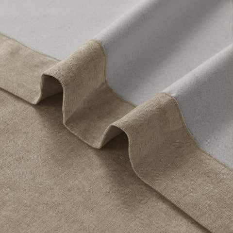 1041 100% Blackout Soft Chenille Linen Blend Curtain Grommet & 4 IN 1 (1 Panel)