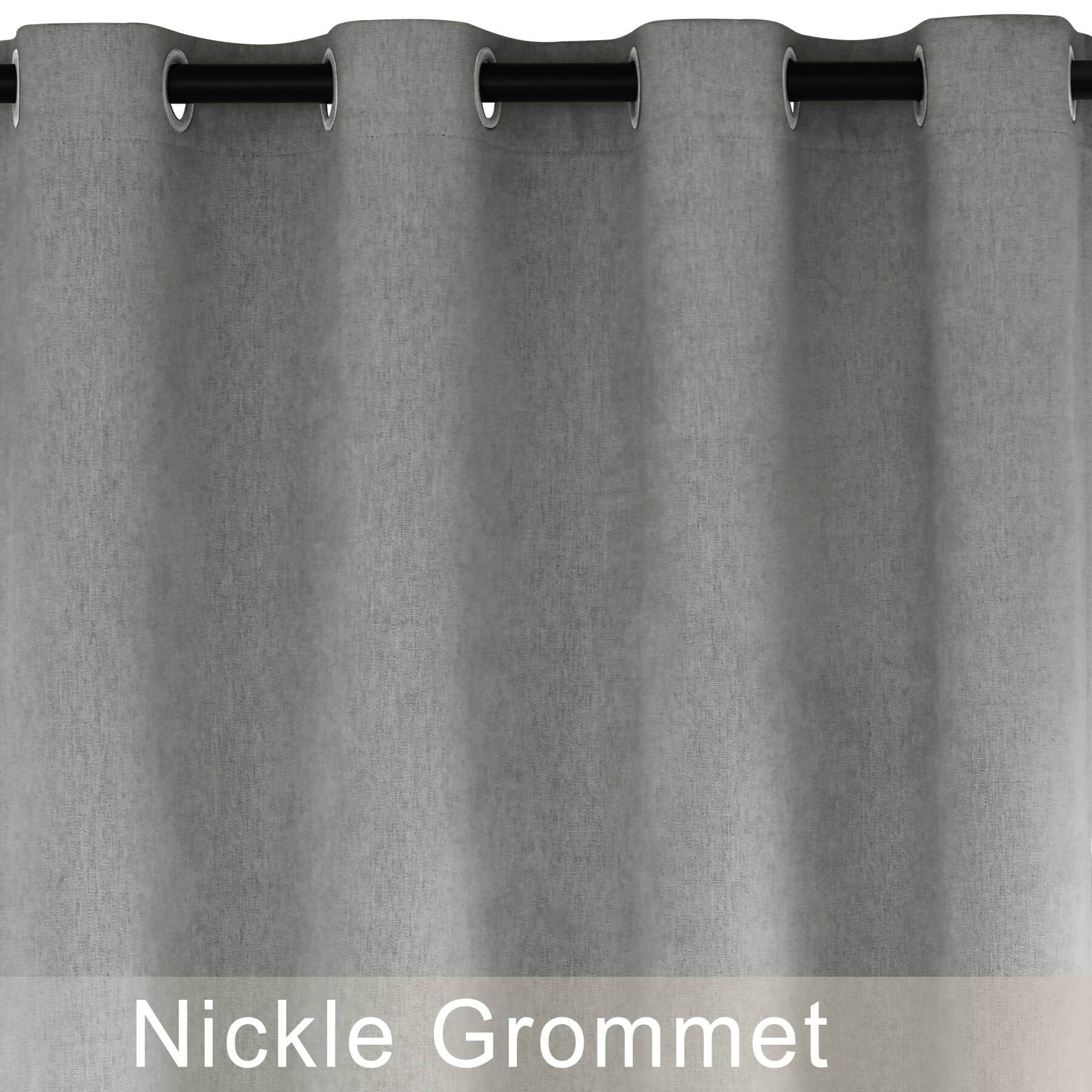 1041 100% Blackout Soft Chenille Linen Blend Curtain Grommet & 4 IN 1 - Cololeaf -- #1 White