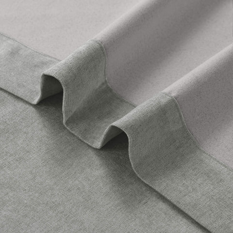 1041 100% Blackout Soft Chenille Linen Blend Curtain Grommet & 4 IN 1 (1 Panel)