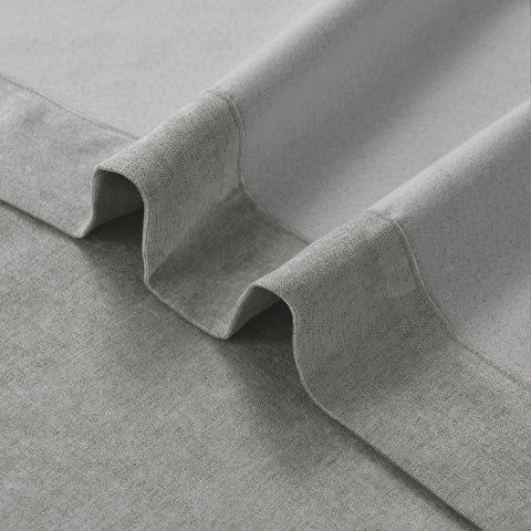 1041 100% Blackout Soft Chenille Linen Blend Curtain Pinch Pleat - Cololeaf -- #1 White