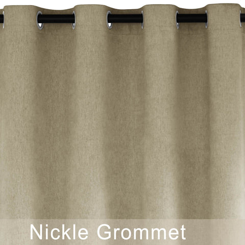 1041 100% Blackout Soft Chenille Linen Blend Curtain Grommet & 4 IN 1 - Cololeaf -- #1 White