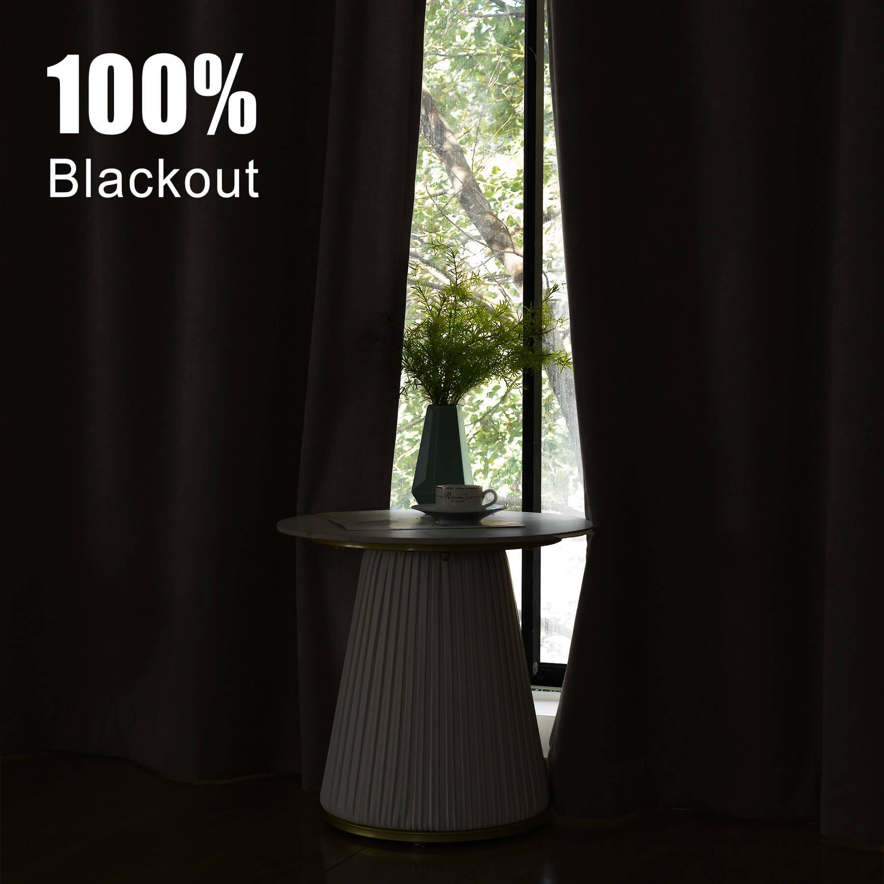 1041 100% Blackout Soft Chenille Linen Blend Curtain Pinch Pleat - Cololeaf -- #1 White
