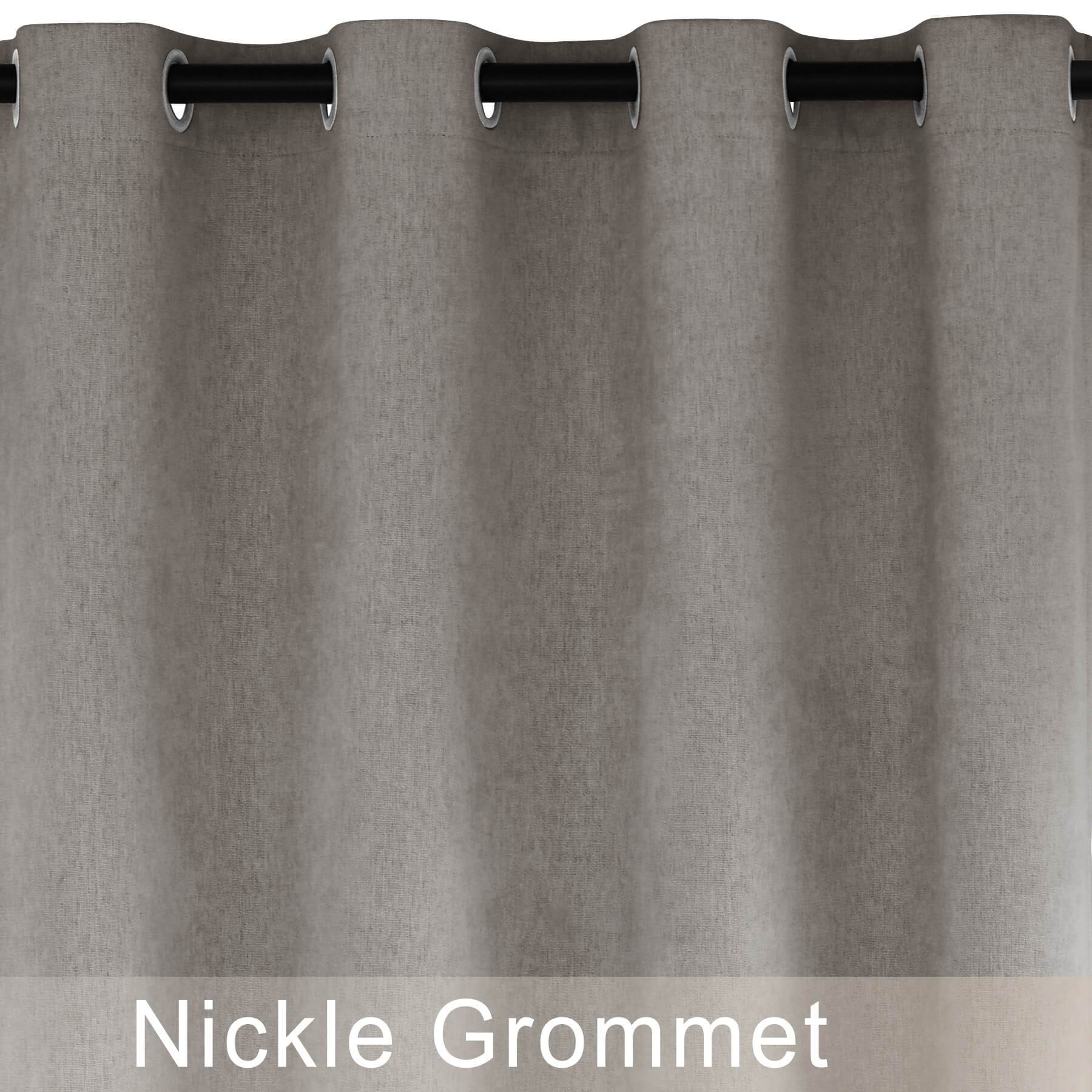 1041 100% Blackout Soft Chenille Linen Blend Curtain Grommet & 4 IN 1 - Cololeaf -- #1 White
