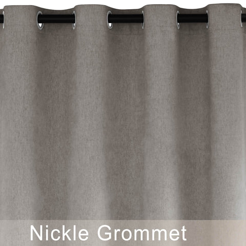 1041 100% Blackout Soft Chenille Linen Blend Curtain Grommet & 4 IN 1 - Cololeaf -- #1 White