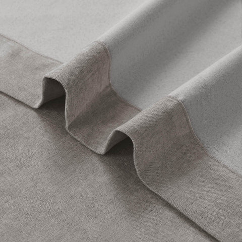 1041 100% Blackout Soft Chenille Linen Blend Curtain Pinch Pleat - Cololeaf -- #1 White