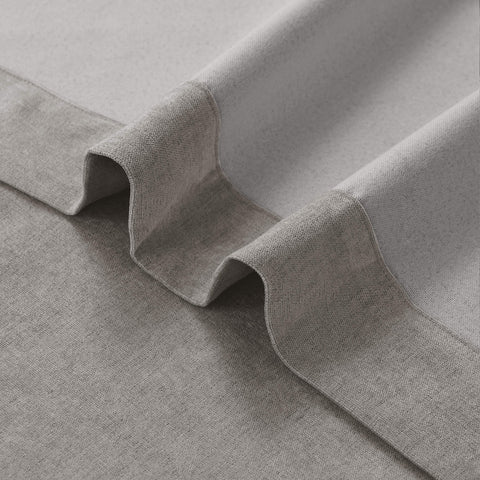 1041 100% Blackout Soft Chenille Linen Blend Curtain Grommet & 4 IN 1 (1 Panel)