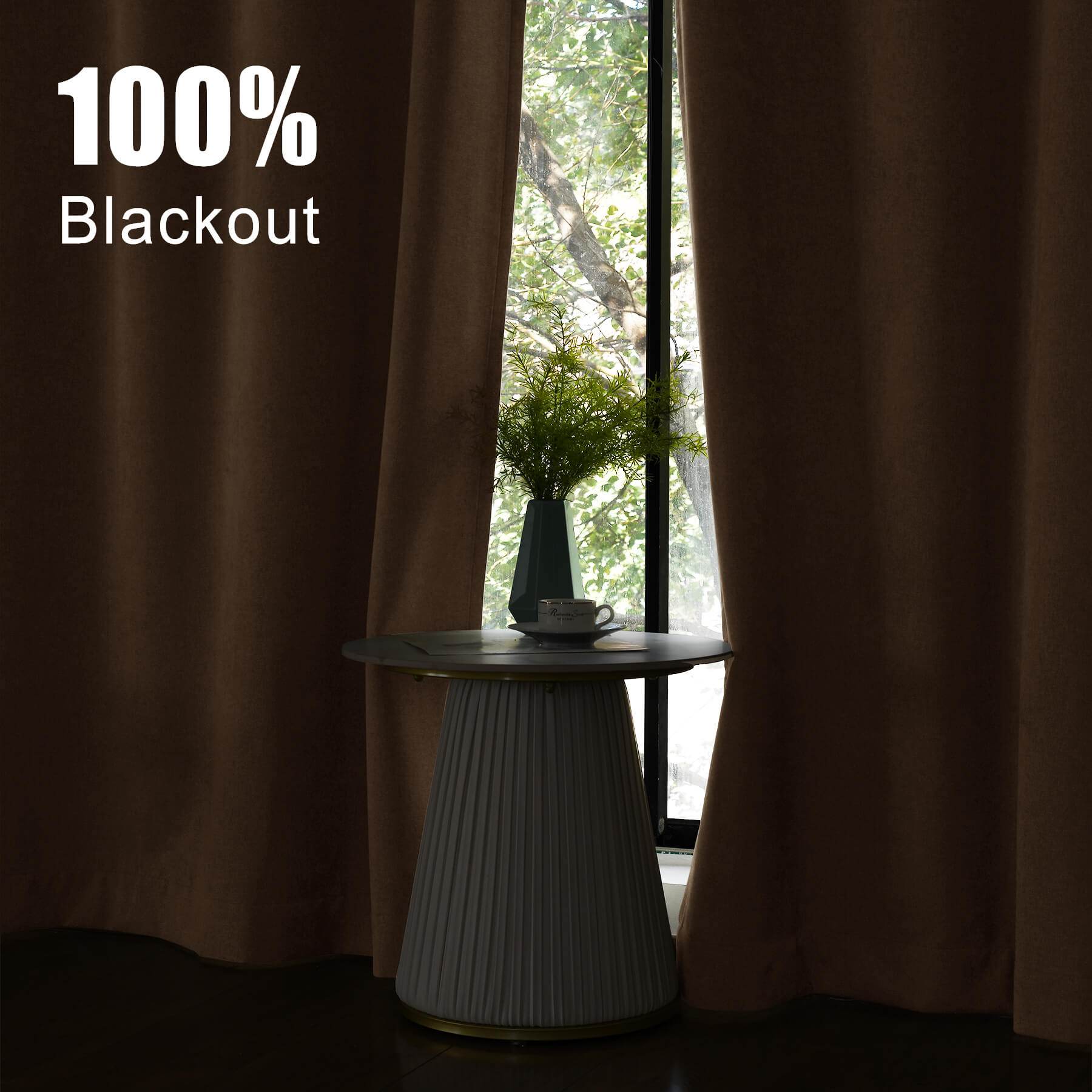 1041 100% Blackout Soft Chenille Linen Blend Curtain Pinch Pleat - Cololeaf -- #1 White
