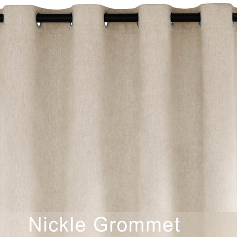1041 100% Blackout Soft Chenille Linen Blend Curtain Grommet & 4 IN 1 (1 Panel)
