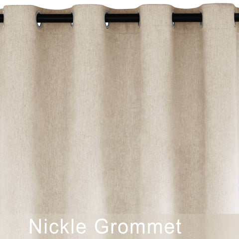1041 100% Blackout Soft Chenille Linen Blend Curtain Grommet & 4 IN 1 - Cololeaf -- #1 White