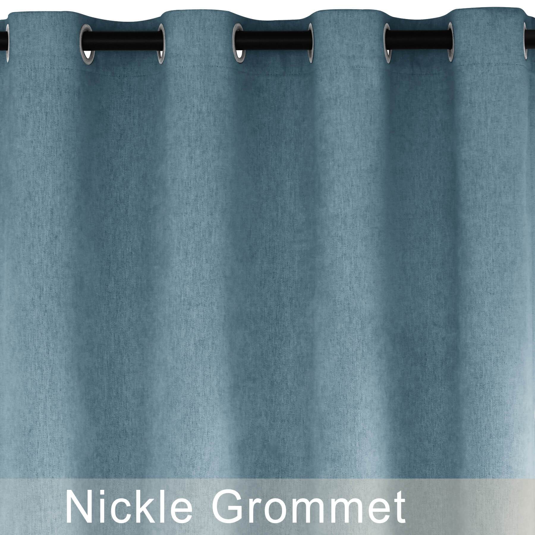1041 100% Blackout Soft Chenille Linen Blend Curtain Grommet & 4 IN 1 - Cololeaf -- #1 White