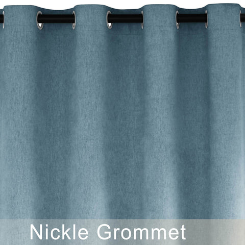 1041 100% Blackout Soft Chenille Linen Blend Curtain Grommet & 4 IN 1 - Cololeaf -- #1 White