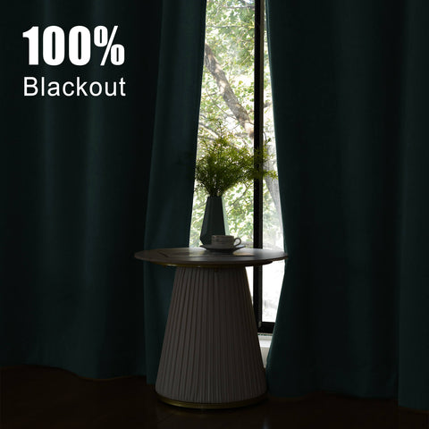 1041 100% Blackout Soft Chenille Linen Blend Curtain Grommet & 4 IN 1 (1 Panel)