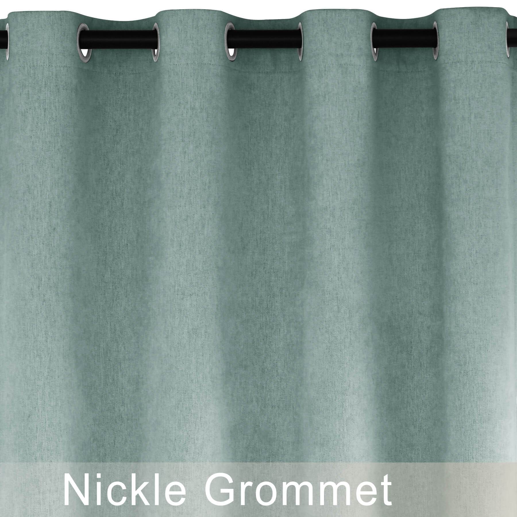 1041 100% Blackout Soft Chenille Linen Blend Curtain Grommet & 4 IN 1 - Cololeaf -- #1 White