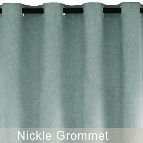 1041 100% Blackout Soft Chenille Linen Blend Curtain Grommet & 4 IN 1 - Cololeaf -- #1 White