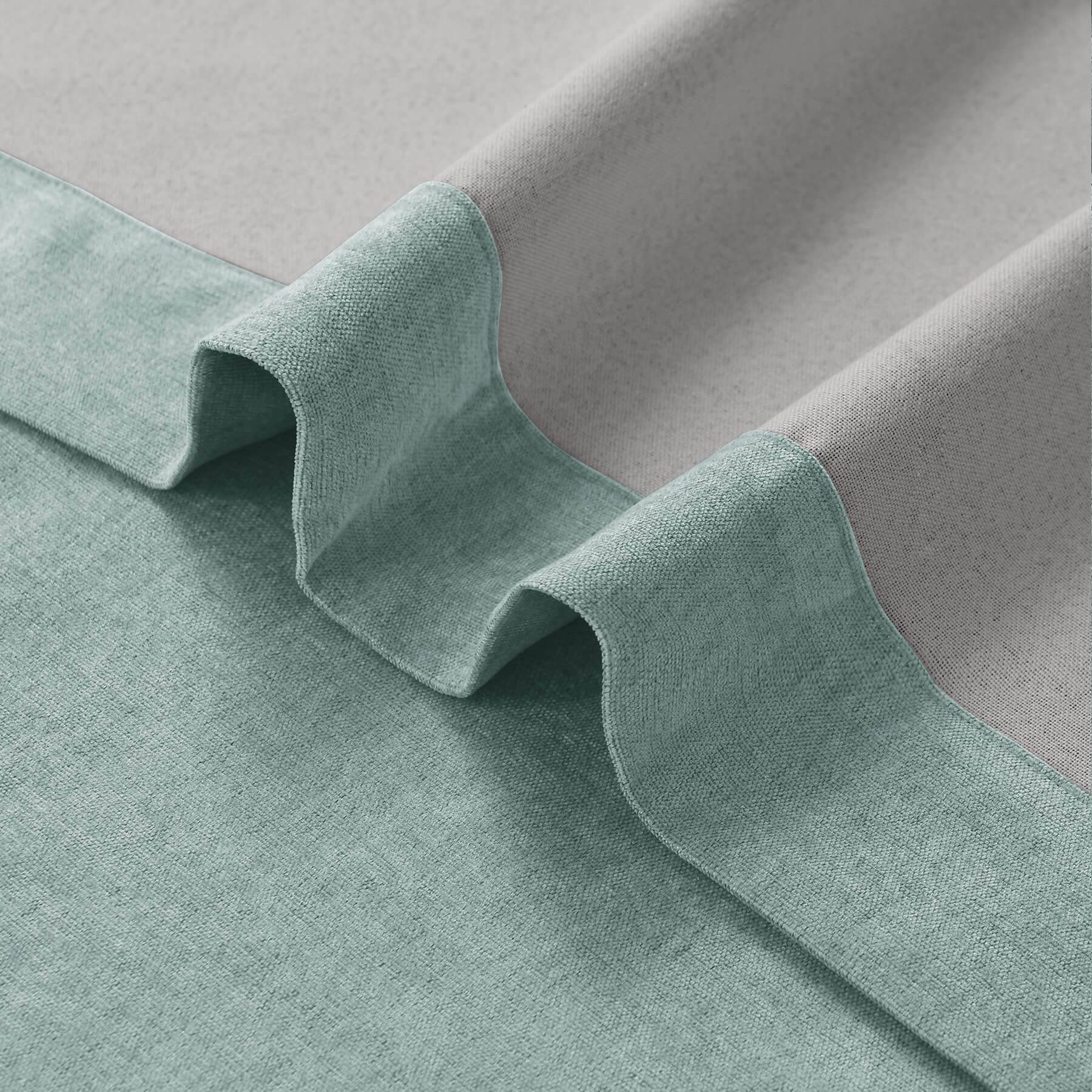 1041 100% Blackout Soft Chenille Linen Blend Curtain Pinch Pleat - Cololeaf -- #1 White