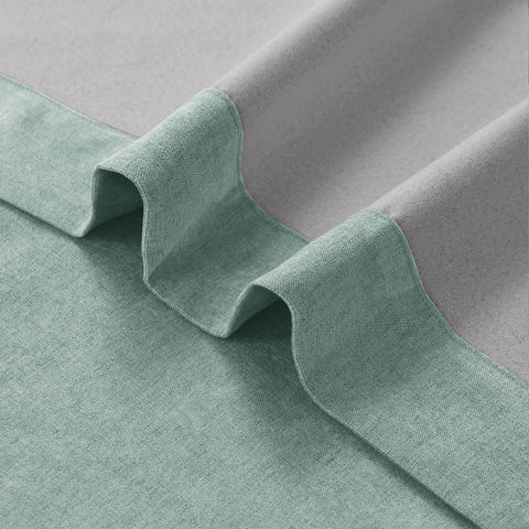 1041 100% Blackout Soft Chenille Linen Blend Curtain Pinch Pleat - Cololeaf -- #1 White