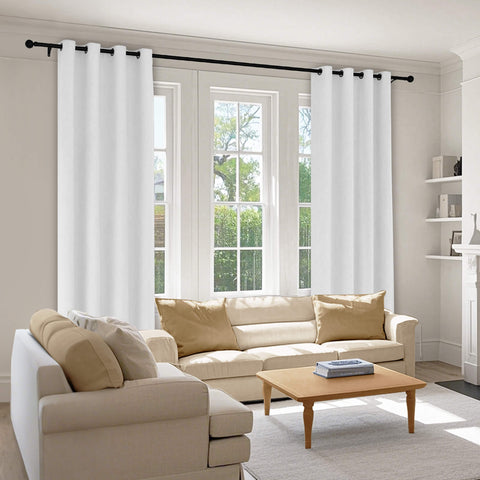 1041 100% Blackout Soft Chenille Linen Blend Curtain Grommet & 4 IN 1 (1 Panel)