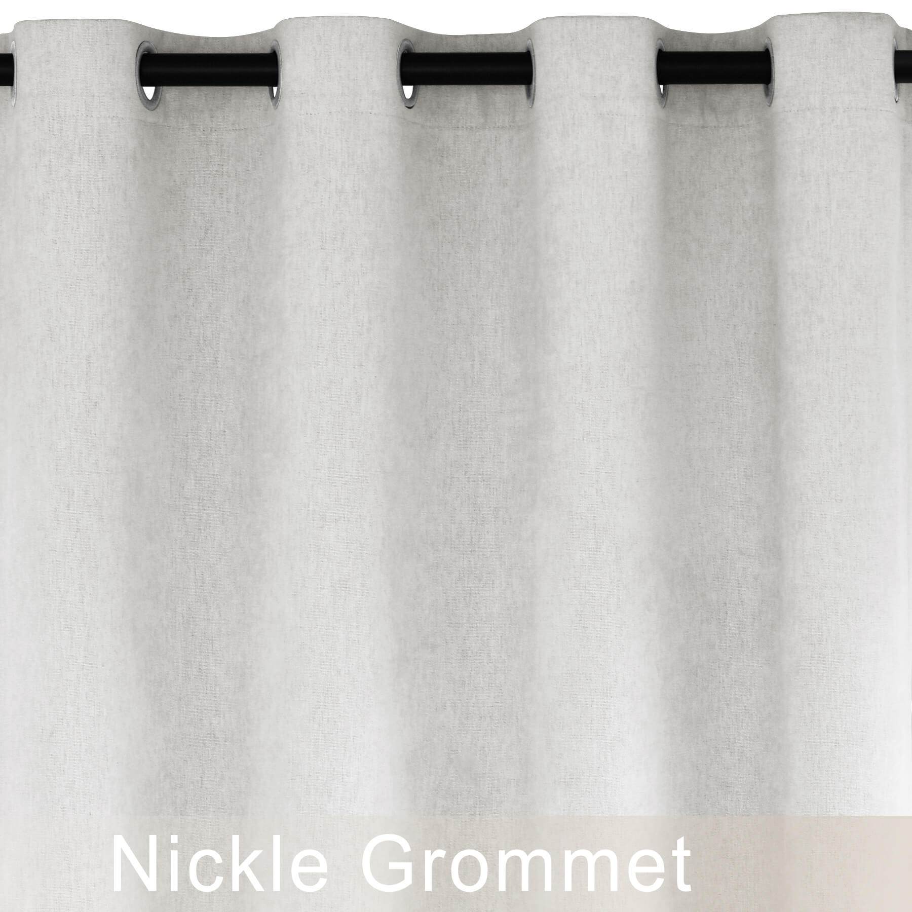 1041 100% Blackout Soft Chenille Linen Blend Curtain Grommet & 4 IN 1 - Cololeaf -- #1 White